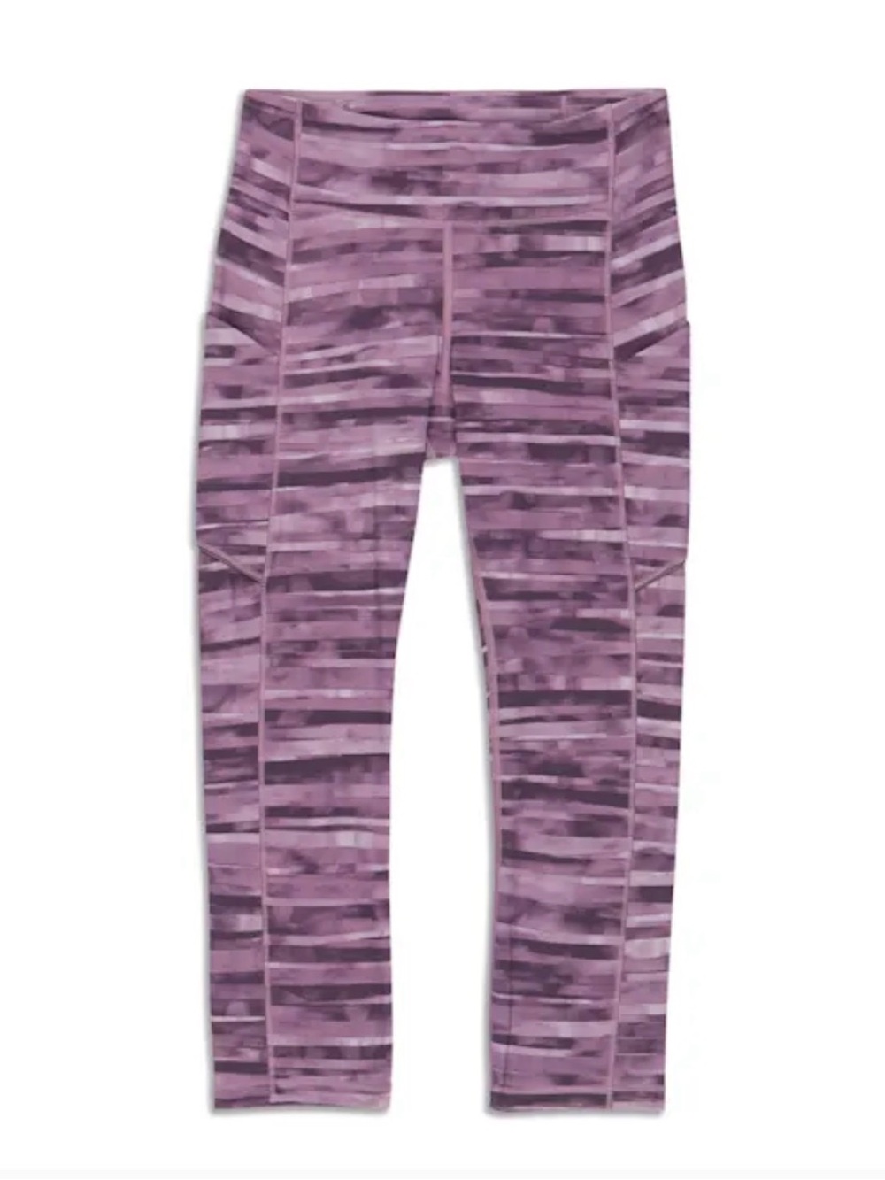 lululemon athletica Purple Striped Performance Leggings